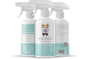 Coconut Natural Deodorising Perfume Spray for Dogs - Posh Pooch ® Deodoriser Eliminating Spray - Fragranced Dog Spray For Pets Coat Smelly Spray, Dog Grooming Smell Neutraliser Dog Odour Spray