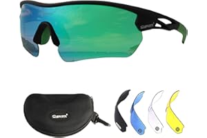 OUTDOORSPARTA Occhiali da ciclismo sportivi polarizzati occhiali da ciclismo occhiali da guida con 5 lenti intercambiabili per adulti