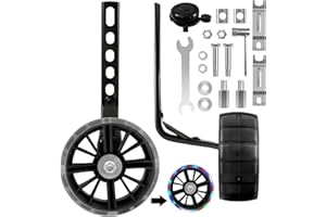 CycForge Stabilisers with Luminous Quiet Wheels for Children's Bikes - Compatible with 12, 14, 16, 18, 20 Inch Children's Variable Speed Bikes & Single Speed Bikes.