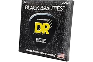 DR STRINGS DR B EXBK BKB6-30 Extra Black Beauties Zestaw strun do basu 6 strun
