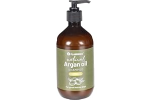 Shampoing Chien - shampoing Chiot - 500ml - Formule Douce pour la Peau Sensible - Nourrit et soigne Le Pelage - Flamingo Shampooing Naturel à l'huile d'Argan