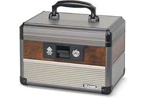 Glosen Boîte à Pharmacie avec clé, Boite Medicaments à clé, Armoire de Premiers Secours, Coffre de Rangement à clé Verrouillable【S】 10 * 6.7 * 6.7 IN