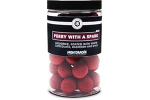 Mon Dragée Dänische Lakritz Kugeln, Perry with a Spark 250g, Überzogen mit Weißer Schokolade, Himbeere und Chili, Glutenfreie Spezialität, Pralinen Geschenk für Liebhaber besonderer Süßigkeiten