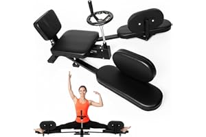 MuscleForge Leg Stretcher Machine – Heavy-Duty Split Machine up to 180° Flexibility – Adjustable 3-Bar Leg Spreader for Ballet, Yoga, Martial Arts – Compact Home Gym Splits Trainer, 150 kg