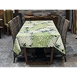 Raghuraj Lifestyle Cotton Printed Green Grass Printed 6 Seater Table Cover/Table Cloth -Rectangular,Pack of 1, 60x84 Royal Look