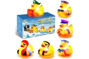 Tesoyzii Bath Toys for 1 2 3 4 Year Olds, Light Up Rubber Duck 1-5 Year Old Boy Girl Gifts Light Up Bath Toys 1st Birthday Gifts for Boys Kids Toys Age 1-5 Bath Time Water Toys Sensory Toys for Autism