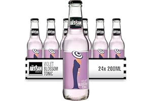 Violet Blossom Tonic Water by The Artisan Drinks Company - 200mlx24 Tonic Water Bottles - Natural Ingredients - Combination of Violet, Apple Blossom & Elderflower Blossom - Tonic Water for Gin