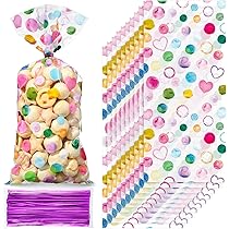 120pcs Small Clear Reusable Plastic Party Bags, 15.1cm X 10cm With Ties - View #5