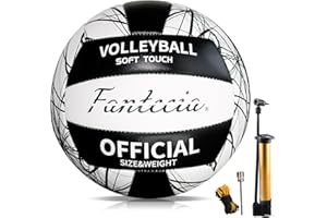 Fantecia Volleyball Taille 5 pour Le Jeu en Plein Air, Ballons de Beach Volley Souples pour Les Jeunes Adultes, Ballon de Volley Entraînement pour débutants