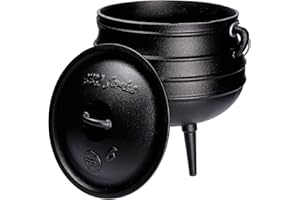 TALK-POINT TP BBQ Potjie - Bollitore per fuoco sudafricano in ghisa, forno olandese con coperchio e piedini, per stufare, cucinare, accessorio da campeggio per cooking all'aperto, ca. 14 litri