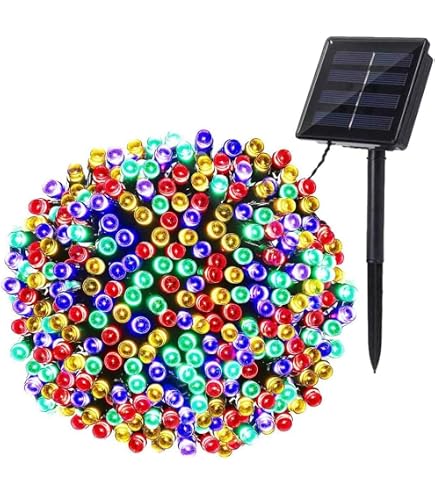 Guirnalda De Luces Solares Para Exterior - 7 Metros, 100 LEDs, IP44 Impermeable - 8 Modos De Iluminación