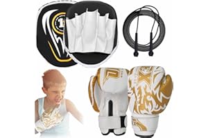 ONEX Boxing Set – Focus Pads, Boxing Gloves & Skipping Rope for Training, Kickboxing, MMA, Muay Thai, Sparring & Fitness – Punching Mitts & Gloves for Men, Women & Kids – Home & Gym Workout Equipment