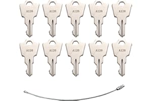 CARNFORTH 10 llaves de encendido de repuesto A126 para Linear, Pride, GoGo, Elite, AK-11, MDKP, AKR-1, Pride Mobility Scoote, compatible con llave de arranque ELEDIS