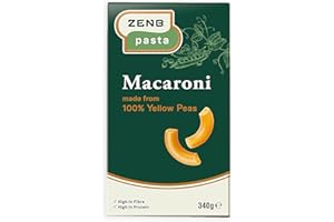 ZENB Gluten Free Pasta - 100% Yellow Pea Macaroni - Vegan and Coeliac Friendly - 21g Protein Per 100g - 340g (Single Box)