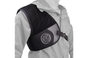 WAYNE'S DOG Escudos de retroceso de lona de cuero con construcción duradera, ajuste sólido y acolchado para rango, tiro, caza