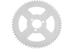 Alomejor T8F 58T Corona Posteriore in Acciaio Bianco a Catena 3 Fori Guarnitura 29mm per Mini Moto ATV Kart 47/49cc