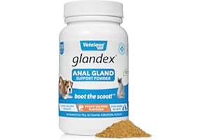 Glandex Hunde & Katze Analdrüsenfaser-Ergänzung Veganes Pulver mit Kürbis, Verdauungsenzymen und Probiotika - Gesunde Därme und Verdauungen - Boot The Scoot - von Vetnique Labs (70g)