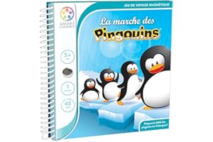 SmartGames - La Marche des Pingouins - Jeu de Voyage Magnétique - Préparez le Défilé des Pingouins sur la Banquise - 48 Défis - 1 Joueur - A Partir de 5 Ans