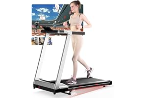 ‎SUPERUN Superun Laufband für Zuhause Klappbar, Übergroße Laufband mit Steigung Breite Lauffläche 112 * 42 cm bis 16 km/h, Sicherer Max 158 KG mit APP und Trainingskursen