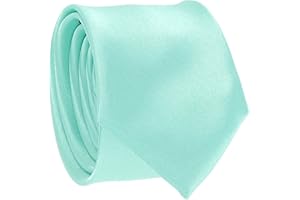 CRAVATESLIM Cravatta fine tinta unita – Cravatta da uomo, vestibilità slim moderna, 5 cm a punta – accessorio camicia per matrimoni, cerimonie
