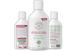 C&G PETS Dog Shampoo For Itchy skin Antibacterial And Antifungal | Natural Medicated Low Lather Safe Formula | Fast Absorbing and Skin Cooling First Aid | Great For Grazes Skin Irritation
