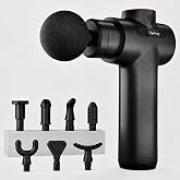 Lifelong LLGM109 Percussion Massage Gun for Pain Relief, Deep Tissue, 6 Speeds & 8 Massage Heads, Cordless, Quiet Operation f