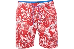 riverso Badehose Herren RIVKai Regular Fit Badeshorts Schwimmhose Sporthose Kurze Hose Shorts Tunnelzug Taschen Sommer Elastischer Bund Muster Schwarz Blau Grün Olive S M L XL XXL 3XL 4XL 5XL