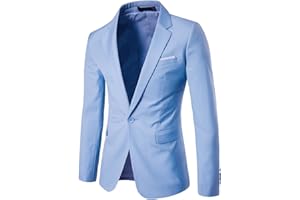 Allthemen Blazer Homme Slim Fit Formel Un Bouton Veste de Costume Veston Mariage