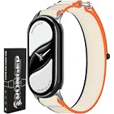 Rongep Xiaomi ile Uyumlu Mi Band 10/9/8 i&ccedil;in Hook Loop Kumaş Kordon Terletmeyen Nefes Alan Hafif Yapılı Cildi Tahriş Etmeyen 