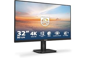 Philips 32E1N1800LA Monitor 32" UHD, WLED, 60Hz, VA, 4 ms GtG, HDR10, Adaptive Sync., Altavoces (3840x2160, 2X HDMI 2.0, 1x DP 1.4) Negro