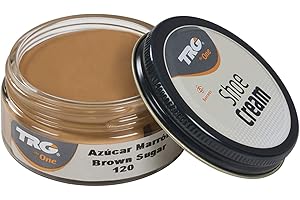 TRG Thoe One 120 - Crema para calzado y complementos de piel y piel sintética 50 ml, Marrón (120 Brown Sugar)