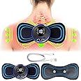 Mini Massage Machine Portable Rechargeable Full Body Massager for Pain Relief with 8 Mode Ems Neck Cervical Massager, Multicolour