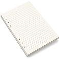 A5 Lined Paper,A5 Refill Paper,A5 Filler Paper,6 Hole Punched,Refills for A5 Filofax Planner Binder Journals Notes, 8mm Ruled Loose Leaf Paper, 80 Sheets/160 Pages,5.6x8.3 Inch,Beige (1)