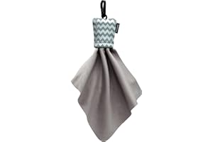 ALPINE INNOVATIONS SPUDZ Classic | Microfiber Cloth Screen Cleaner and Lens Cleaner | Open Bottom | Gray Chevron | 6 x 6 Inches