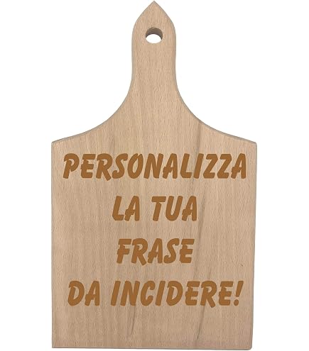 Castle Mouse Tagliere Inciso Al Laser: Regalo Originale In Legno 30x20 Cm