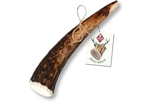ChronoBalance® M Kaustange für Hunde ganze Stücke als Kauspielzeug: 100% Hirschgeweih für Hunde, Hundespielzeug, Leckerli Zahnpflege, Kausnack, Geweih Kauknochen, Natürlich ohne Zusätze (1er Set)