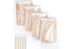 Coton-tiges Pointus, 400 pcs Coton-tiges Oreille Biologique Longue Stérile Distributeur de Coton-tiges Nettoyage Avec Sac de Rangement Plastique Cotton Buds pour Tatouage Maquillage Beauté Ongles
