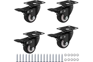 Kółka meblowe, Beihre 4 sztuki 50 mm kółka do przenoszenia mebli z hamulcem do 240 kg kółka do wózka obrotowego 360° do przenoszenia mebli lub warsztatów