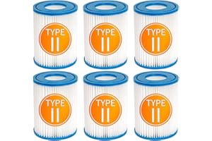 YanBan Cartouches filtrantes de Rechange compatibles avec Best-Way Type II 58094 Le Filtre de Piscine Gonflable, Compatible avec Lay-Z Spa Le Filtre de Bain à remous, 4,2", 5,4", Lot de 6