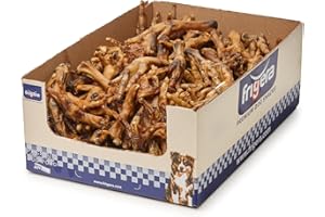 Frigera Pattes de Poulet 100pcs 1600g – sans Gluten et sans céréales, Riche en protéines, Digestion Saine, friandise Naturelle pour Chiens