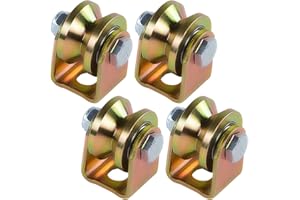 Skelang V Groove Caster 33 mm, 4 Pcs Sliding Gate Wheel, Rigid Caster for Inverted Track, Rolling Gate, Sliding Gate, Industrial Machines