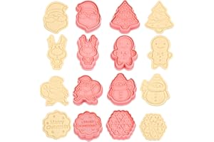 NIUMOWANG 8 Pezzi Stampi Biscotti Bambini, Formine Biscotti Plastica, Tagliabiscotti Natalizi Set, Cookie Cutter Christmas per Biscotti, Decorazione Torta di Compleanno, Pasta di Zucchero.