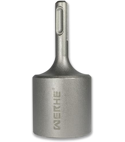 WERHE® 32,5 x 45 x 100 mm professionele grondspijkerboor voor het insteken van diepe aardstaven - Jack Hammer Picket Post Driver Driver SDS Plus