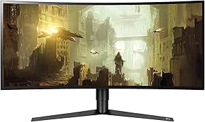 LG 34GK950F UltraGear Monitor Gaming 34", Curvo, 21:9 UltraWide LED Nano IPS, QHD 3440 x 1440 HDR 400, 1 ms, Radeon FreeSync 144 Hz, Multitasking, Regolazione Altezza