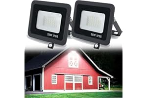 HBBursts LED Security Light Outdoor With PIR Sensor, LED Parking Lot Light, 6500K IP66Waterproof, Super Bright Flood Light, For Garage,Yard,Entryway Light(20w,2pack)