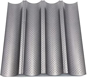 Zilong Perforated Baguette Baking Tray Non Stick French Stick Baking Molds Pan