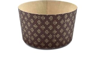 Stampo per panettone in Carta Erre4M, Made in Italy, Disponibile in 3 Misure, Set da 5 Pezzi (750 GR)