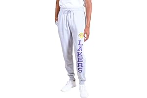 Ultra Game NBA Official Men’s Super Soft Game Day Jogger Sweatpants - Unisex, Los Angeles Lakers, Heather Gray, XX-Large