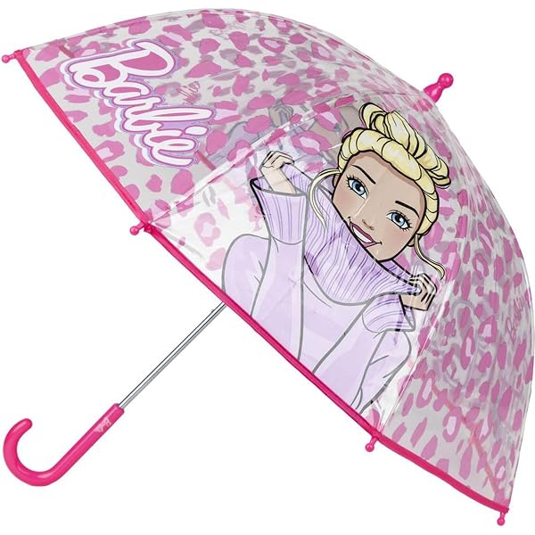 Ombrello Trasparente Multicolore Per Bambini 3-7 Anni - A Campana, Antivento, Sicuro Con Apertura Manuale