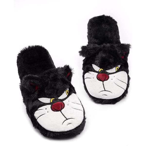 Chaussons Wednesday Style Gothique - Intérieur Peluche, Semelle Antidérapante - Cadeau Fille Ado Fan De La Série